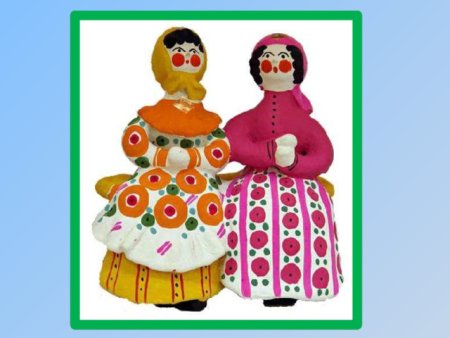 Дымковские игрушки. Роспись дымковской «барыни-сударыни».