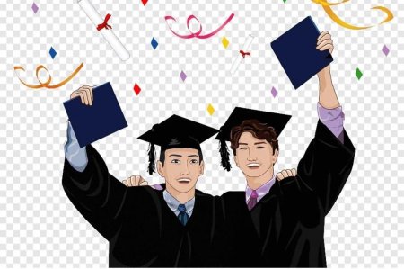 Студент выпускник на прозрачном фоне