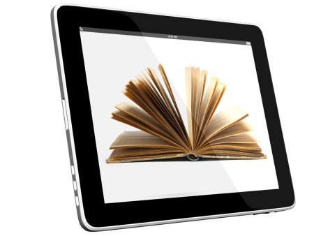 Электронная книга на прозрачном фоне