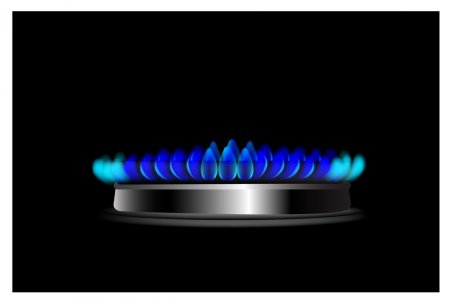 Газовая конфорка пламя