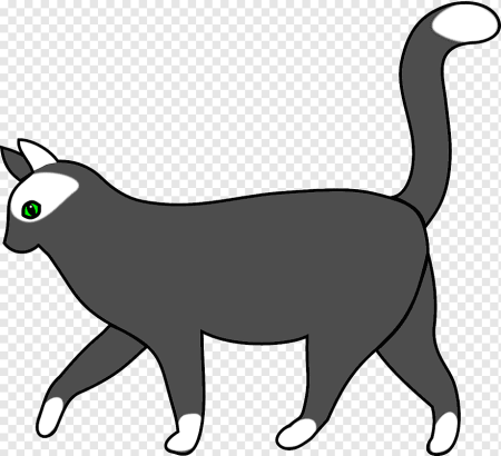 Кошка на прозрачном фоне