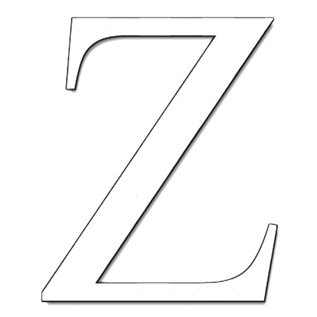 Буква z на прозрачном фоне
