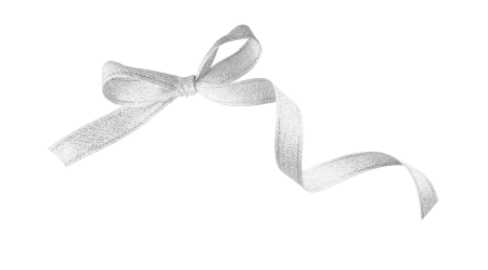 Белый бантик на прозрачном фоне
