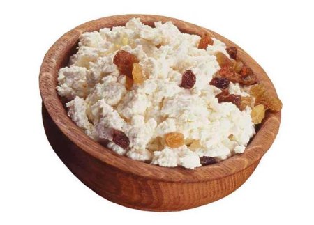 Творог с изюмом