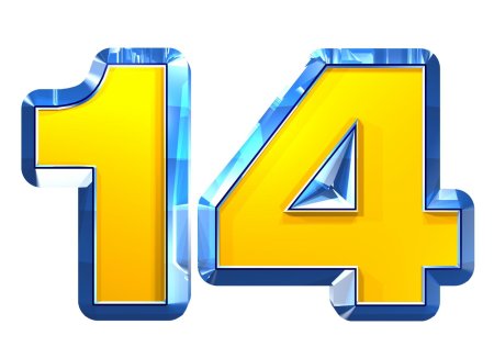 Цифра 14 красивая