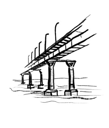 Мост силуэт