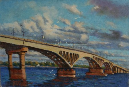 Пейзаж Саратовский мост