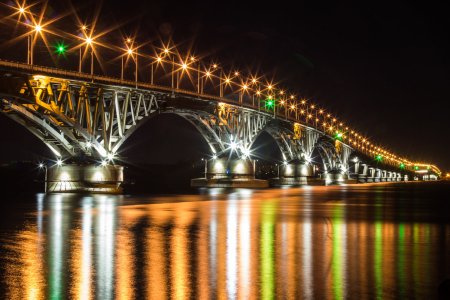 Ночной мост Саратов Энгельс