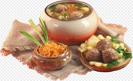 Блюда русской кухни на белом фоне