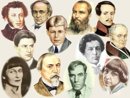 Портреты русских поэтов 19 века