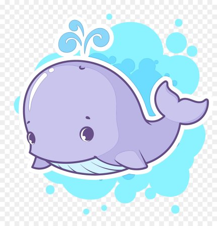 Маленький кит рисунок