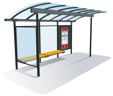 Автобусная остановка для детей