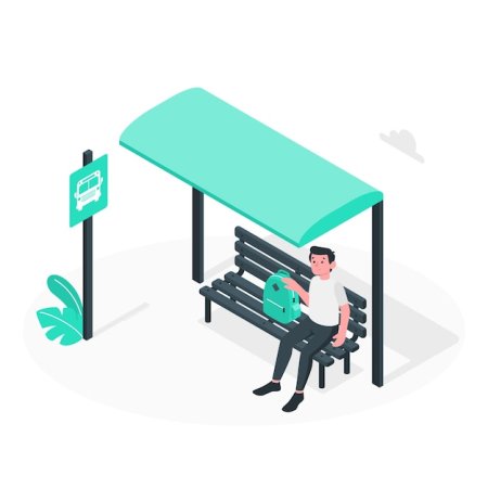 Автобусная остановка рисунок