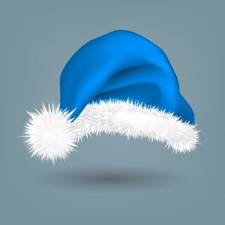 Новогодний колпак синий