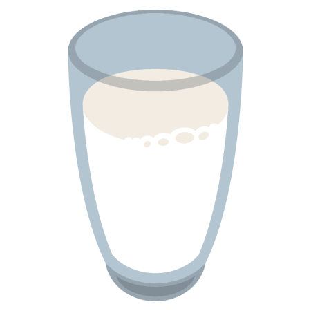 Стакан с молоком на прозрачном фоне