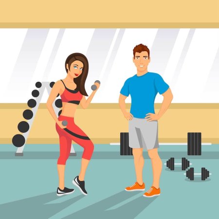 Спортзал иллюстрация