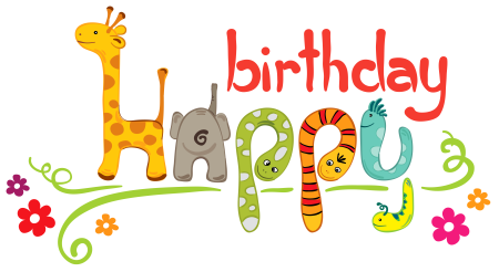 Надпись Happy Birthday на прозрачном фоне
