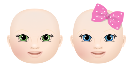 Лицо куклы без волос