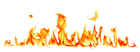Пламя на белом фоне