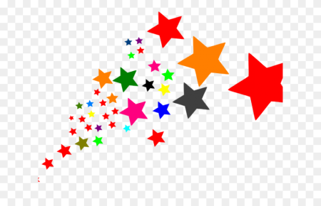 Цветные звездочки на белом фоне