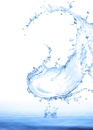 Вода на прозрачном фоне