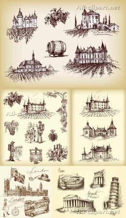 Векторное изображение старого города