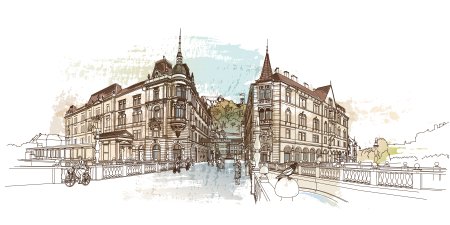 Векторное изображение старого города