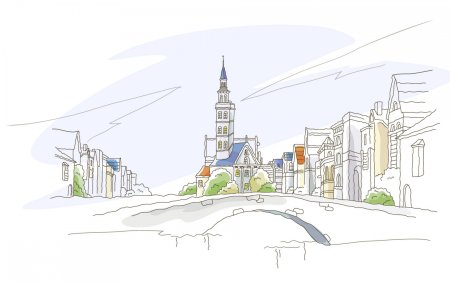 Векторный городской пейзаж