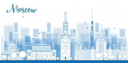 Высотки Москвы вектор