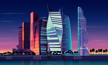 Небоскреб Москва Сити вектор