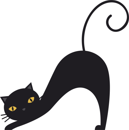 Черная кошка векторный