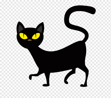 Черная кошка мультяшная