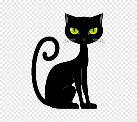 Черный кот рисунок
