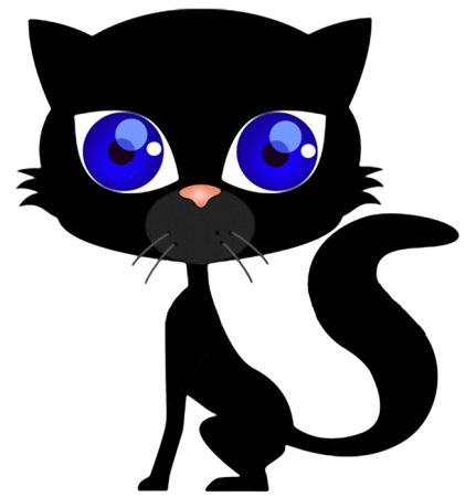 Черные котики мультяшные