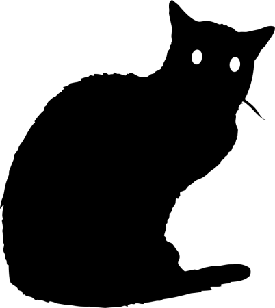 Черная кошка тень
