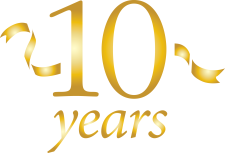 10 Лет на прозрачном фоне