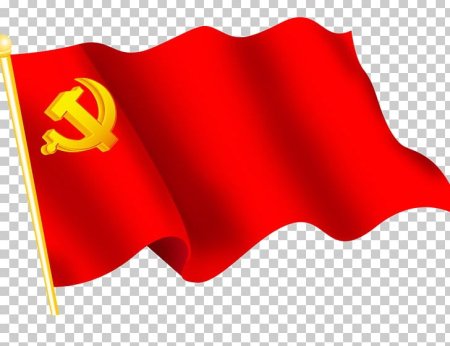 Красное Знамя на белом фоне