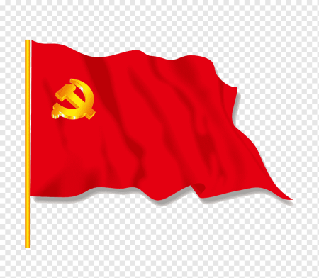 Развивающийся красный флаг