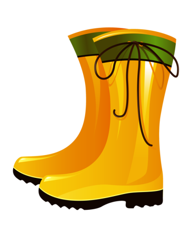 Резиновые сапоги на прозрачном фоне