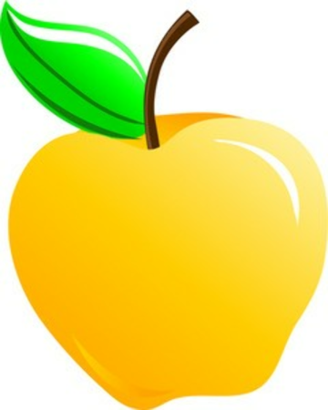 Яблоко желтое клипарт (41 фото)