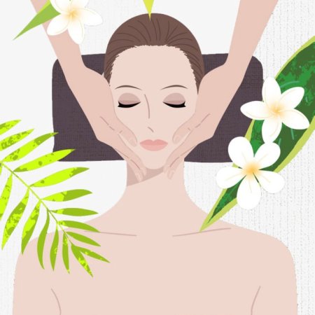 Массаж лица иллюстрация