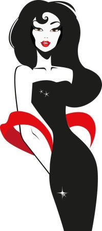 Трафарет девушки