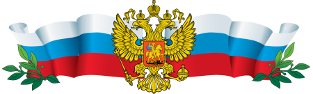 Российский флаг с гербом
