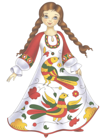 Рисунок русской девушки