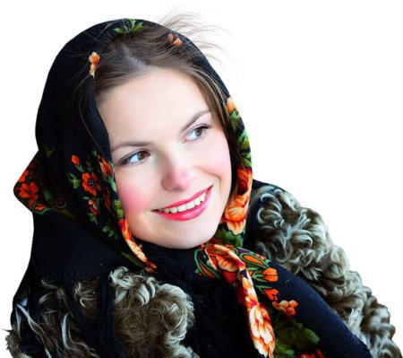 Девушка украинский платок