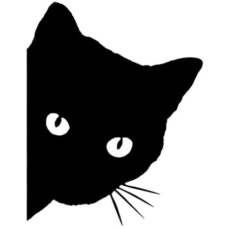 Силуэт морды кота