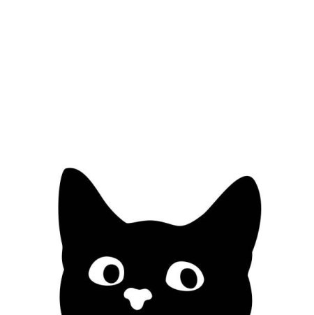 Наклейка кот выглядывает