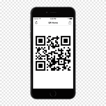 Мобильный телефон с QR кодом