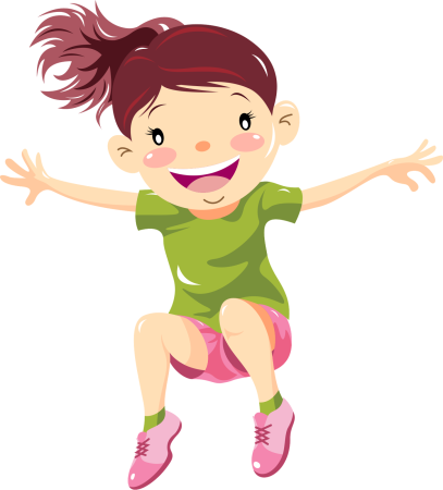 Девочка прыгает