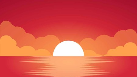 Закат рисунок